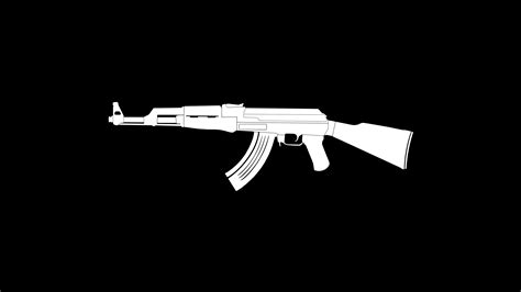 Ak47 Gun Weapon Minimalism 4k Wallpaper 4k
