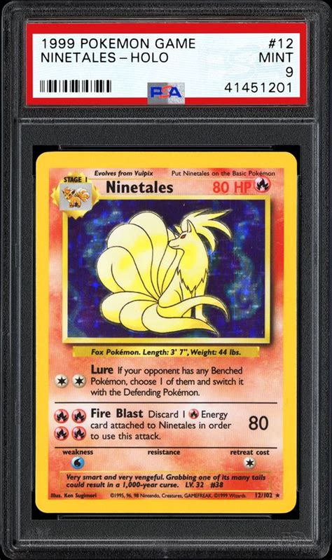 Auction Prices Realized Tcg Cards 1999 Pokemon Game Ninetales Holo