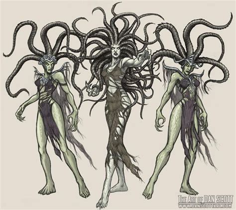 The Terrifying Gorgon Sisters Stheno Medusa Euryale