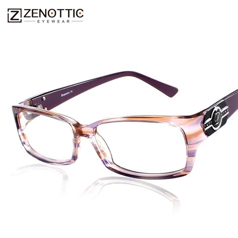 Zenottic 2018 Fashion Brand Design Eyeglasses Frame Women Acetate Lady Style Acetate Optical