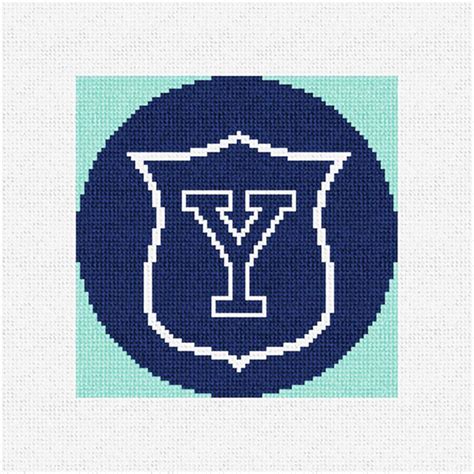 Yale Crest Needlepoint Ornament Kit Needlepaint