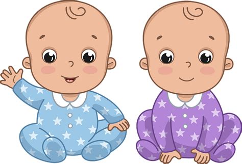 Twin Baby Clipart Png Images Cartoon Vector Free Cute Two Baby Baby
