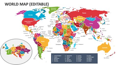 Editable World Map Powerpoint Template