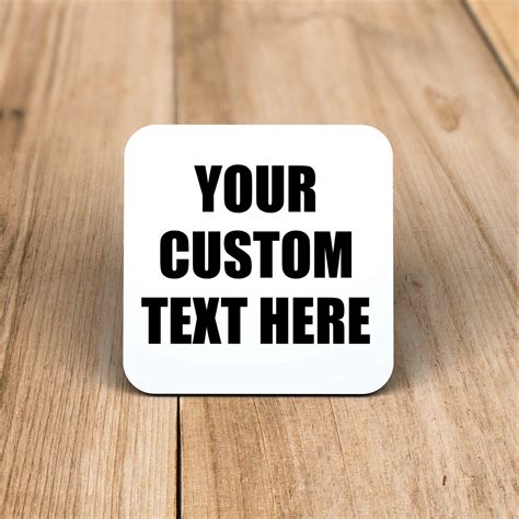 Personalised Text Coaster Novelty Coasters Slightly Disturbed