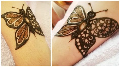 Butterfly Mehndi Design For Hands How To Apply Butterfly Mehndi Youtube