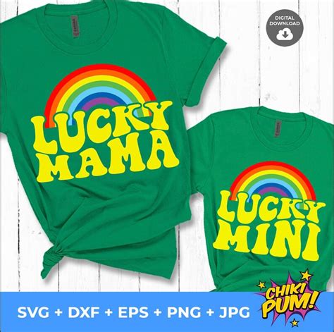 Lucky Mama Lucky Mini Retro Svg Cut File Rainbow Svg Boho Etsy