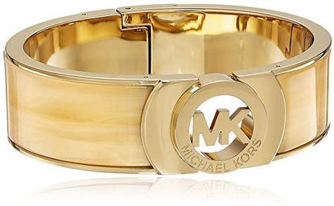 michael kors women s hinged mk logo cuff bracelet gold womens jewelry bracelets je… jewelry