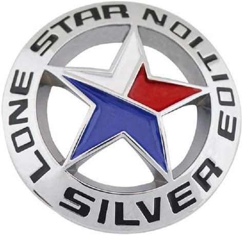 Lone Star Silver Edition Texas Emblem Decal Longhorn Badge Etsy