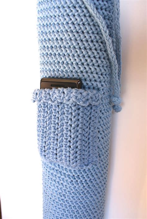 It leaves no bad impact on the atmosphere and you do not have any skin related issues by using such a pad for your yoga practice. Crochet Yoga Mat Bag Tote Blue with Pocket by pigswife on ...
