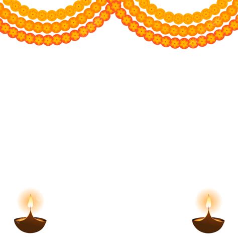 Festival Toran Decoration With Marigold Garlands And Diwali Diyas Door