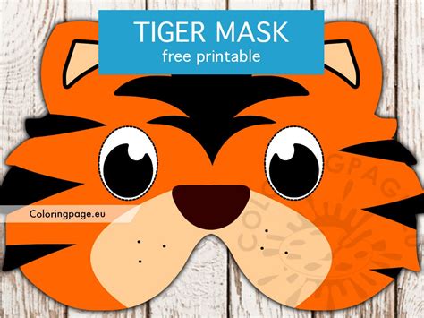 Tiger Mask Diy Paper Mask Printable Template Papercraft 3d Mask Porn