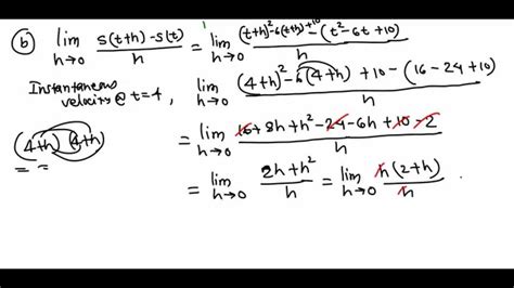 Instantaneous velocity using limit definition - YouTube