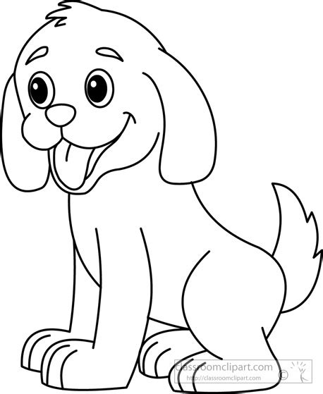 Puppy Dog Black And White Clipart Wikiclipart