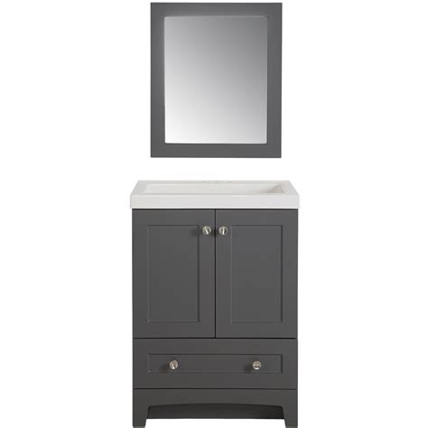 The teasian vanity features two large working drawers and an open bottom shelf ideal for towels or. Home Decorators Collection Thornbriar 24.5 in. W Vanity in ...