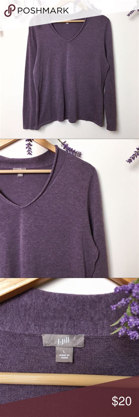 j jill violet purple v neck sweater vneck sweater sweaters sweater making