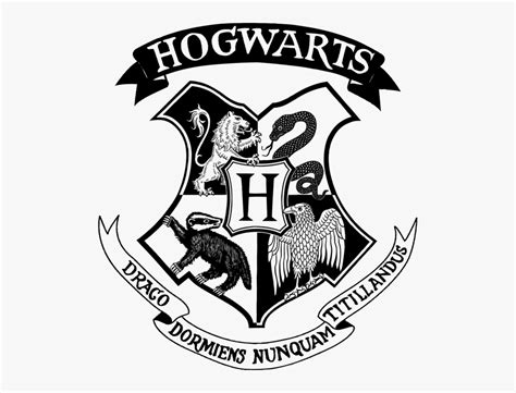 Hogwarts Logo Black And White Png Free Transparent Clipart Clipartkey