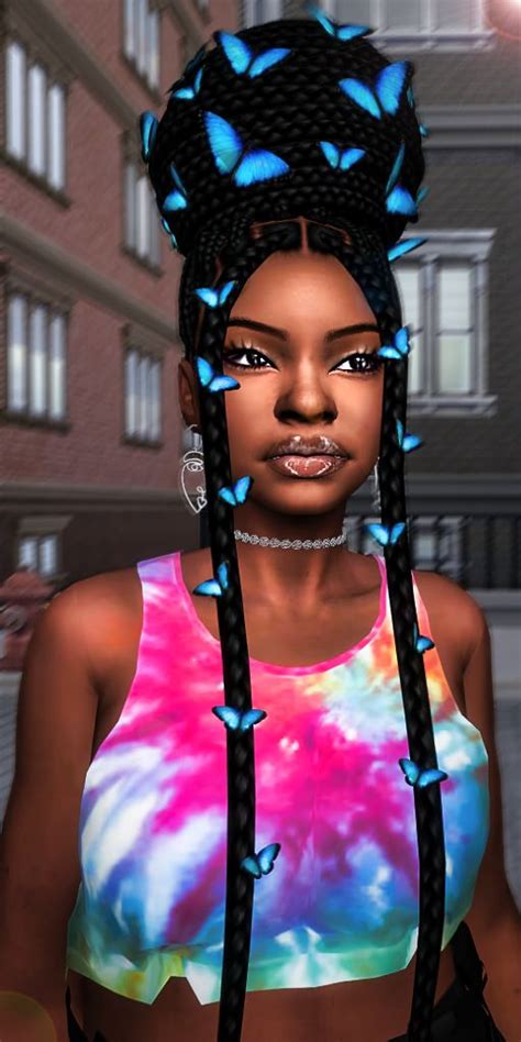 Ebonixsims Hair Sims 4 Urban Cc Black Girl Braided Hairstyles