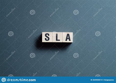 Sla Service Level Agreementword Concept On Cubes Stock Image Image