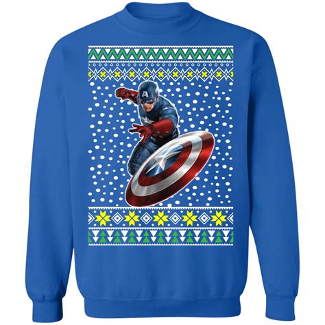 Captain America Action Ugly Christmas Sweater