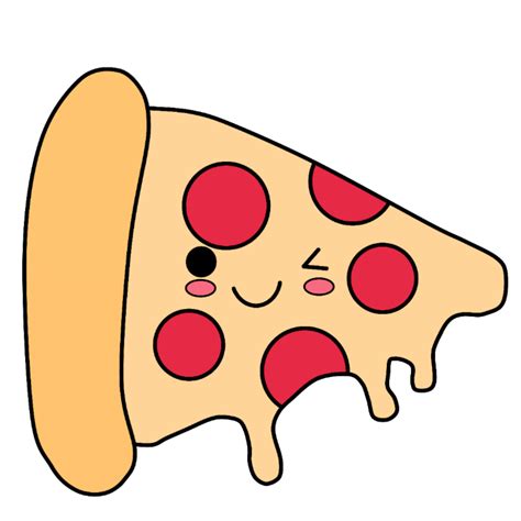 Kawaii Pizza Emoji Clipart Cute Pizza Design Png Vector Etsy Canada