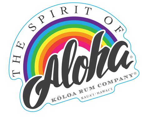 Spirit Of Aloha Rainbow Sticker Koloa Rum Company