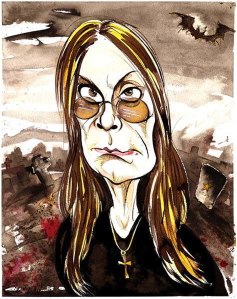 Ozzy Osbourne Colour Caricature Reproduktiot Kuuluisista