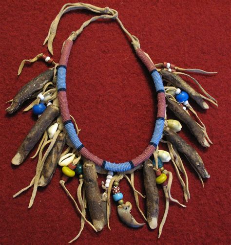 Cheyenne Style Beaded Necklace Native American Crafts Trade Beads Bead Work