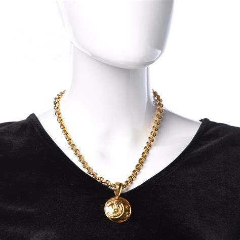 CHANEL Chain CC Pendant Necklace Gold 343285
