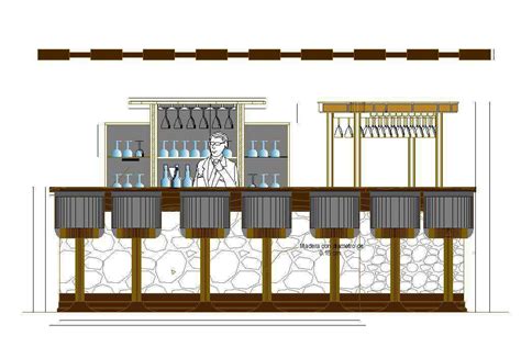 Pub Bar Restaurant Cad Design Drawings Pub Bar Restaurant Store Design Autocad Blocks Drawings