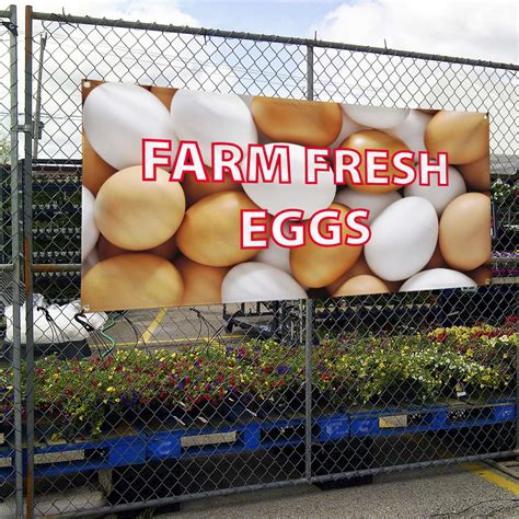Vinyl Banner Multiple Options Farm Fresh Eggs Advertising Printing
