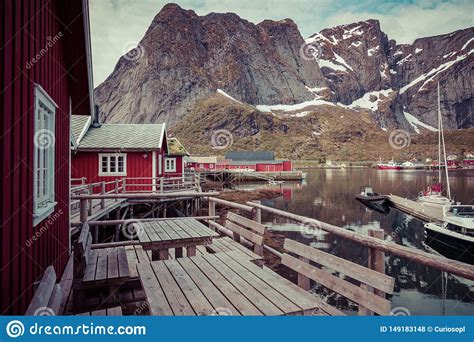Reine Fishing Village On Lofoten Islands Nordland Norway Stock Photo