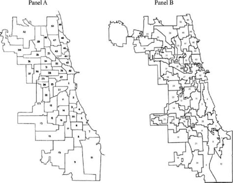 Chicago Ward Map Circa 1960 Panel A And Effective 2015 Panel B