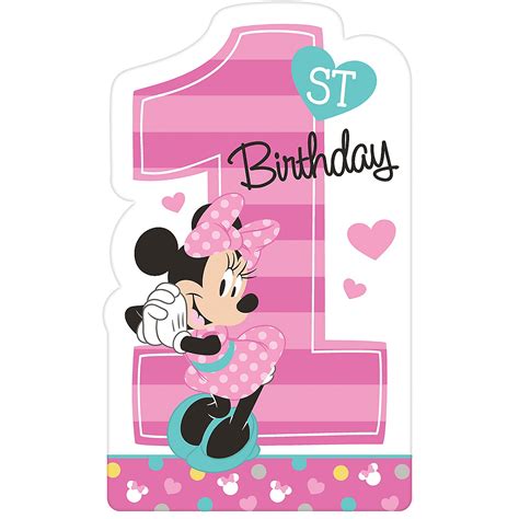 1st Birthday Minnie Mouse Invitations 8ct Party City