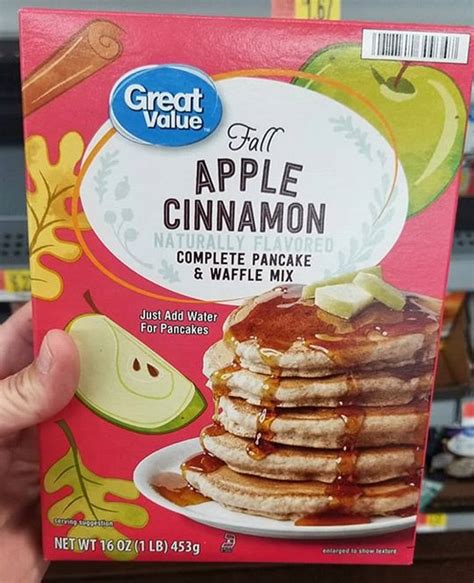 great value fall apple cinnamon complete pancake and waffle mix walmart waffle mix cinnamon