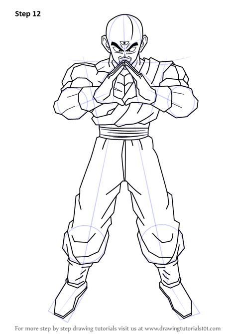 Learn How To Draw Tenshinhan From Dragon Ball Z Dragon Ball Z Step By