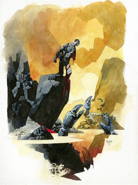 Mike Mignola Self Rejected Painting For Robert E Howard Portfolio