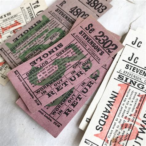 Stevenson's Single/Return Vintage Ticket Set - Sumthings of Mine