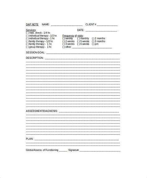 Free 6 Sample Dap Note Templates In Pdf Ms Word