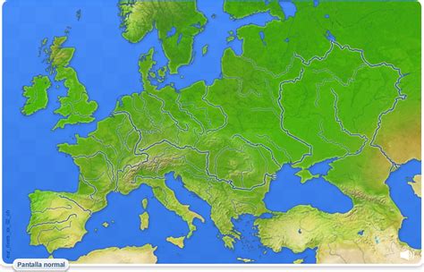 Juegos De Geografía Juego De Relieve Y Ríos Europa Cerebriti