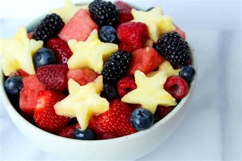 Red White And Blue Fruit Salad With Honey Citrus