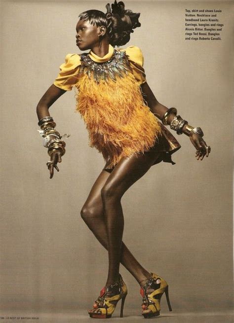 i d magazine mar 2009 alek wek by solve sundsbo my scan black beauty tribal fashion
