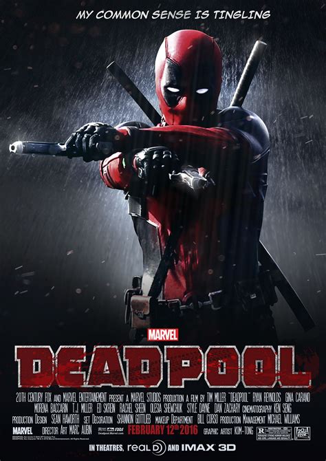 Deadpool 2016 Poster Lukisan