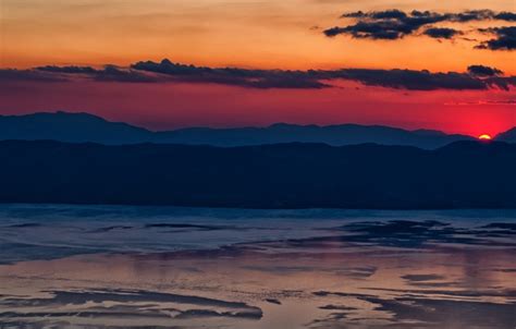 Wallpaper Twilight Sunset Mountain Lake Hills Dusk Peak Images