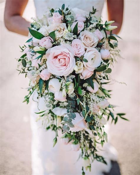 Bridal Bouquet Cascade More Greenery More Babys Breath Flower