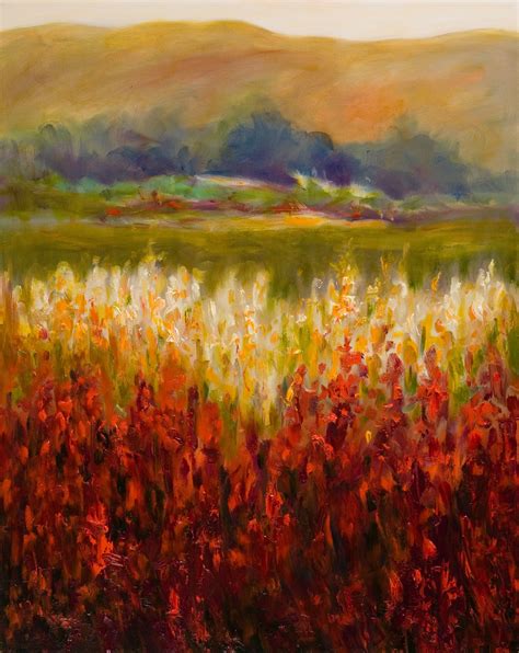 Abstract Landscape Painting Santa Rosa Valley Oil On