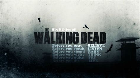 Wallpaper The Walking Dead Tv Logo Emblem Believe Listen Earn Movies