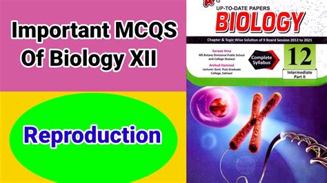 Reproductive System Reproduction Mcqs Of Reproduction Mdcat Mcqs Of