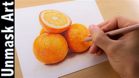 Oranges Still Life Colored Pencil Drawing Time Lapse Pencil