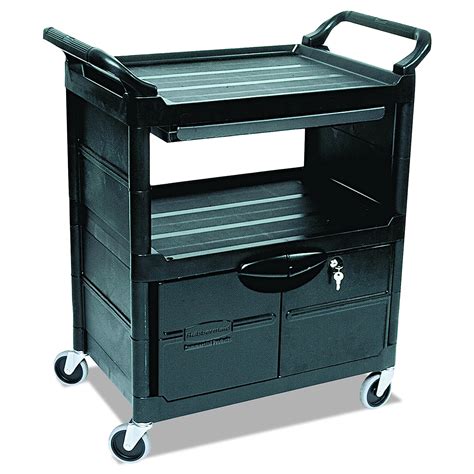 Best Rubbermaid Commercial Plastic Service And Utility Cart With