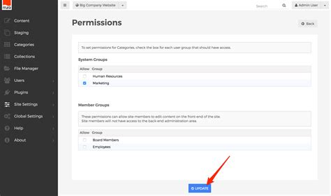 Categories Permissions Mura Docs V